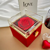 Forever Love Necklace with Preserved Rose Reveal Box - Jewelry