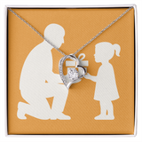 Forever Love Necklace with Sparkling Heart Pendant - 14k White Gold Finish / Standard Box - Jewelry