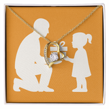 Forever Love Necklace with Sparkling Heart Pendant - 18k Yellow Gold Finish / Standard Box - Jewelry