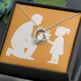 Forever Love Necklace with Sparkling Heart Pendant - Jewelry
