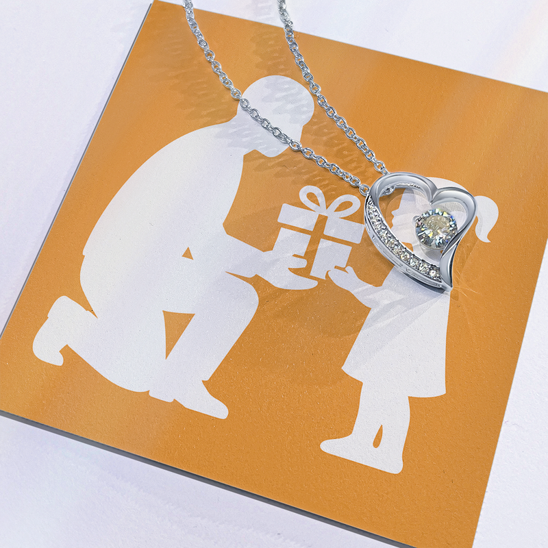 Forever Love Necklace with Sparkling Heart Pendant - Jewelry