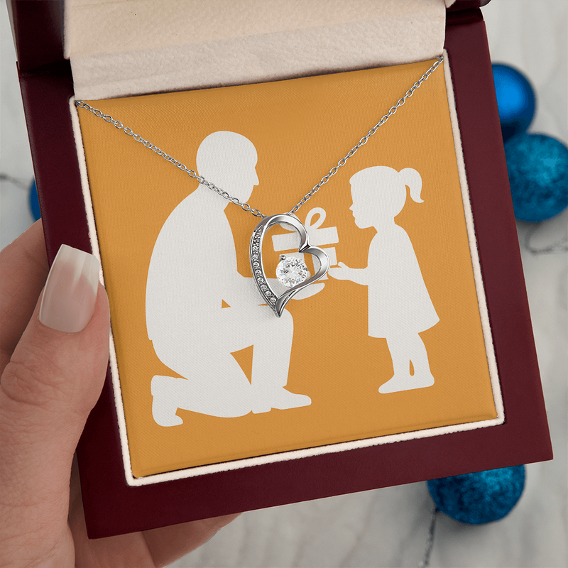 Forever Love Necklace with Sparkling Heart Pendant - Jewelry