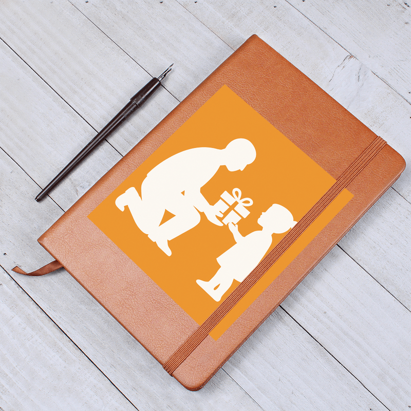 Graphic Leather Journal Inspirational Cruelty-Free Notebook - Gift Wrapped Graphic Journal - Accessory