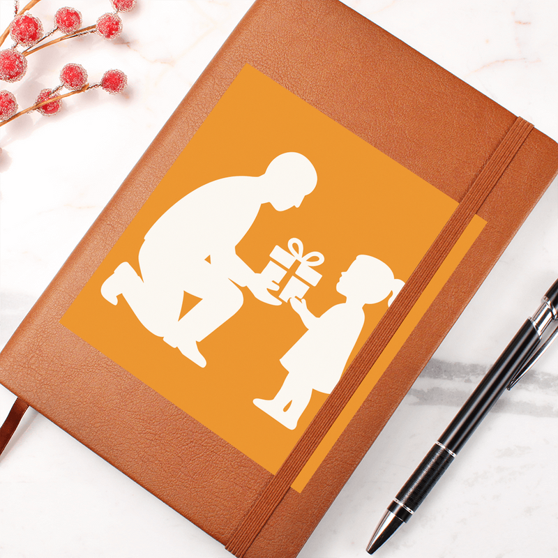 Graphic Leather Journal Inspirational Cruelty-Free Notebook - Gift Wrapped Graphic Journal - Accessory