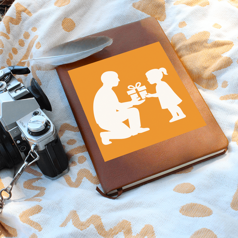 Graphic Leather Journal Inspirational Cruelty-Free Notebook - Gift Wrapped Graphic Journal - Accessory