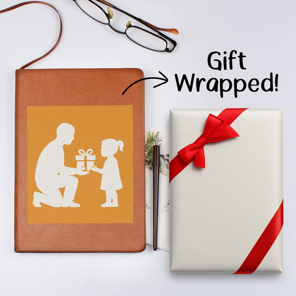 Graphic Leather Journal Inspirational Cruelty-Free Notebook - Gift Wrapped Graphic Journal - Accessory