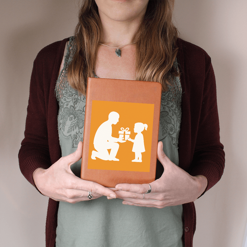 Graphic Leather Journal Inspirational Cruelty-Free Notebook - Gift Wrapped Graphic Journal - Accessory