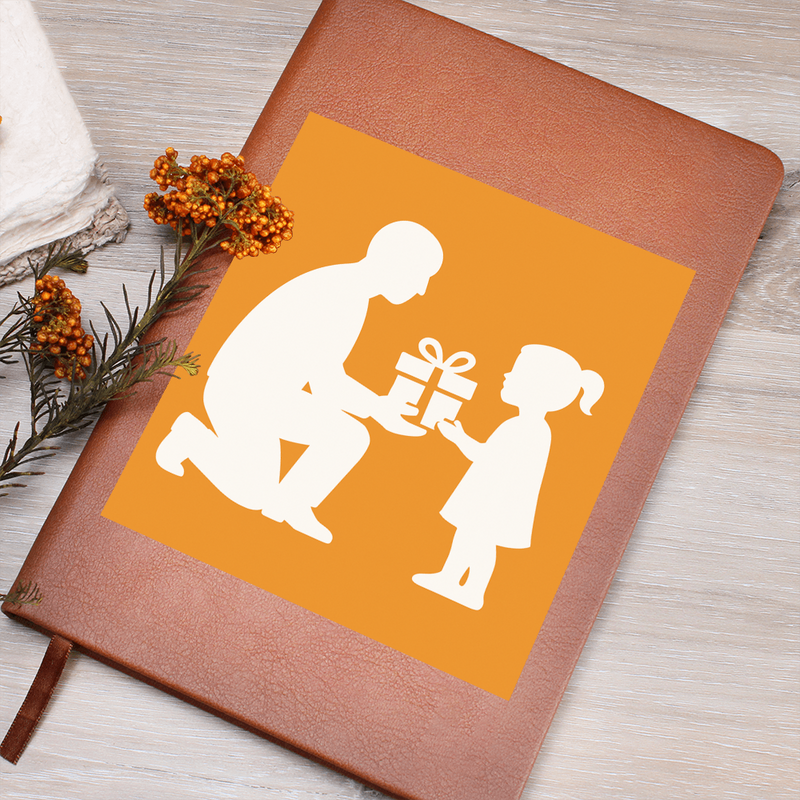 Graphic Leather Journal Inspirational Cruelty-Free Notebook - Gift Wrapped Graphic Journal - Accessory