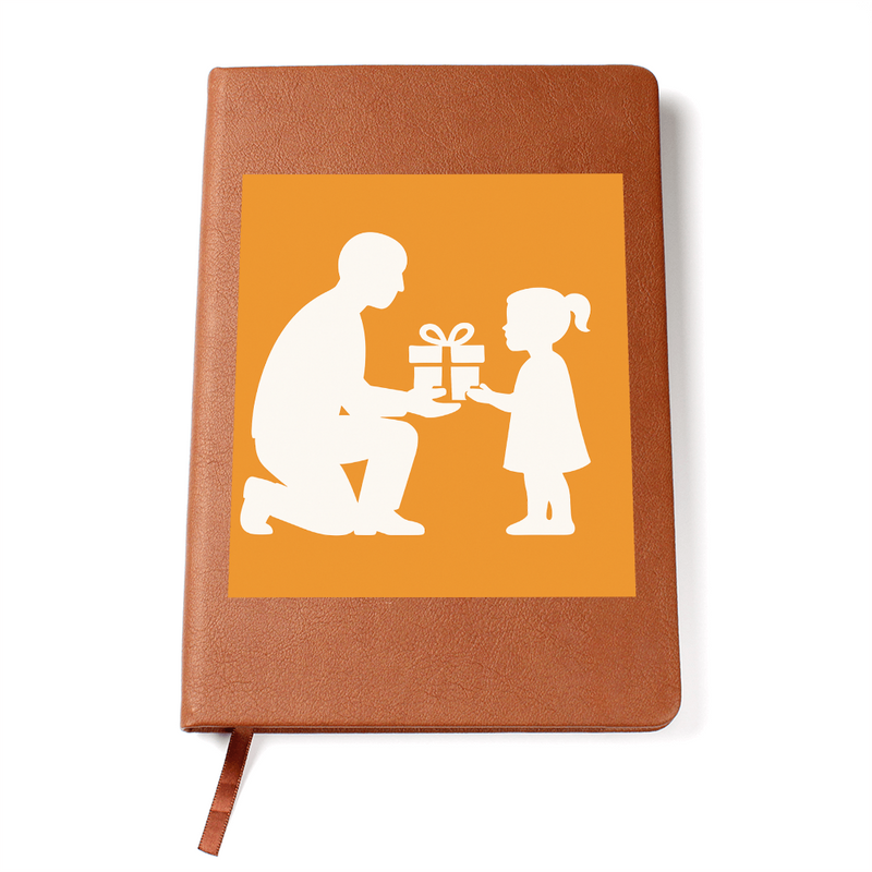 Graphic Leather Journal Vegan Notebook with Elastic Band - Graphic Journal - Accessory