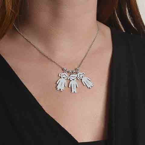 Engraved Kids Charm Necklace