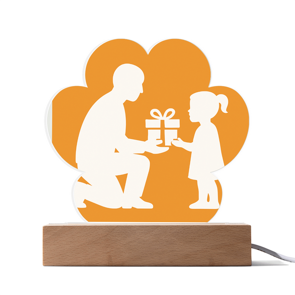 LED Paw Acrylic Plaque USB or Battery Operated - Corded LED Base - Jewelry