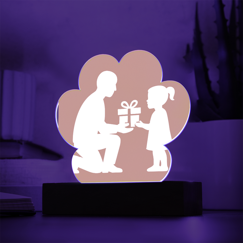 LED Paw Acrylic Plaque USB or Battery Operated - Jewelry