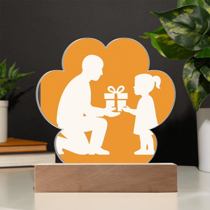 LED Paw Acrylic Plaque USB or Battery Operated - Jewelry