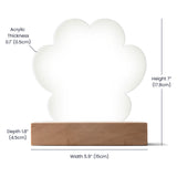 LED Paw Acrylic Plaque USB or Battery Operated - Jewelry