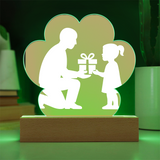 LED Paw Acrylic Plaque USB or Battery Operated - Battery Powered LED Base - Jewelry