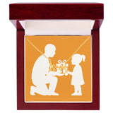 Love Cursive Necklace Dainty Romantic Jewelry - 18k Yellow Gold Finish / Luxury Box - Jewelry