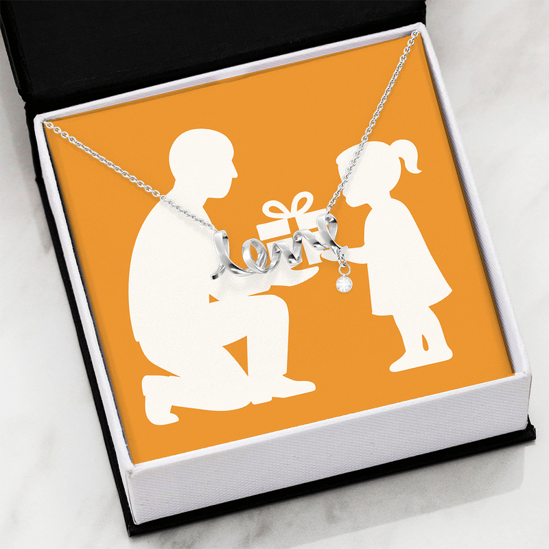 Love Cursive Necklace Dainty Romantic Jewelry - Jewelry