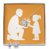 Love Knot Necklace & Earring Set Unbreakable Bond - Jewelry