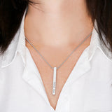Personalized Engraved Four-Sided Stick Necklace - Jewelry