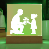 Vibrant LED Acrylic Plaque Home or Gift Display - Battery Powered LED Base - Jewelry